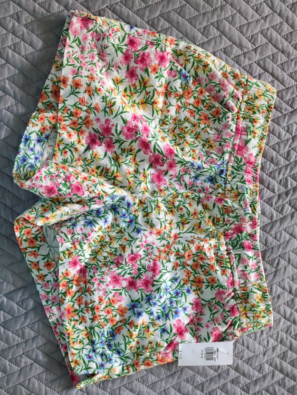 Old Navy Floral Drawstring Shorts in White, Pink, Green, Yellow